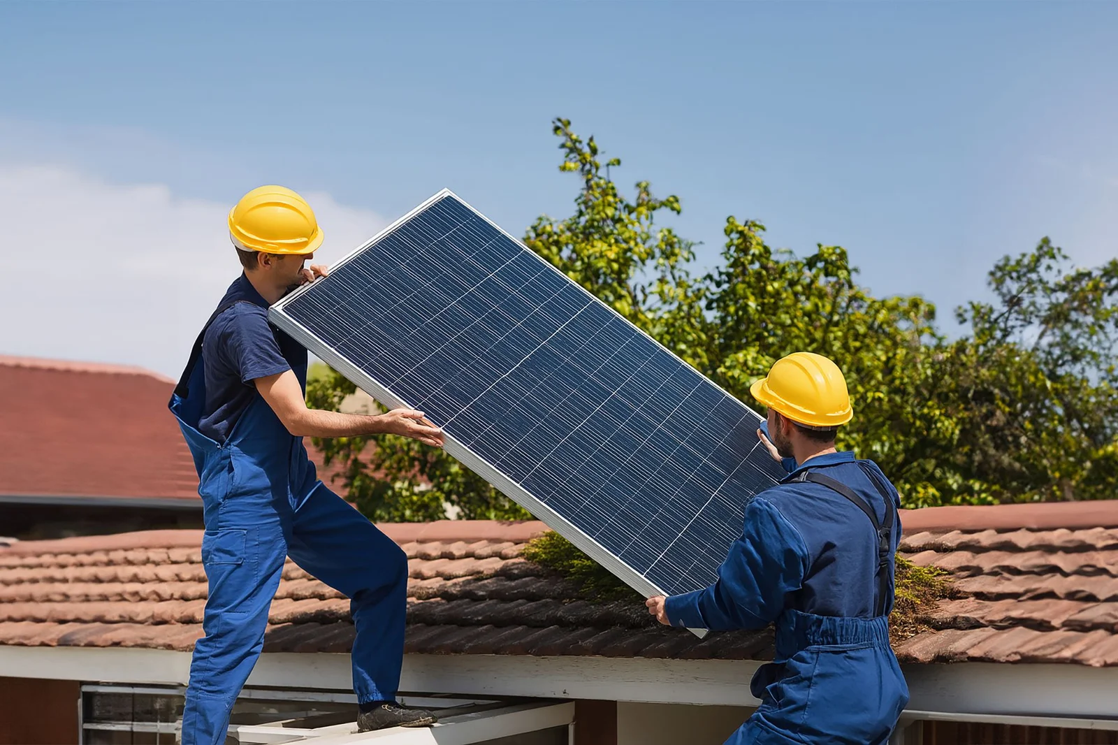 Representative solar panel installation work